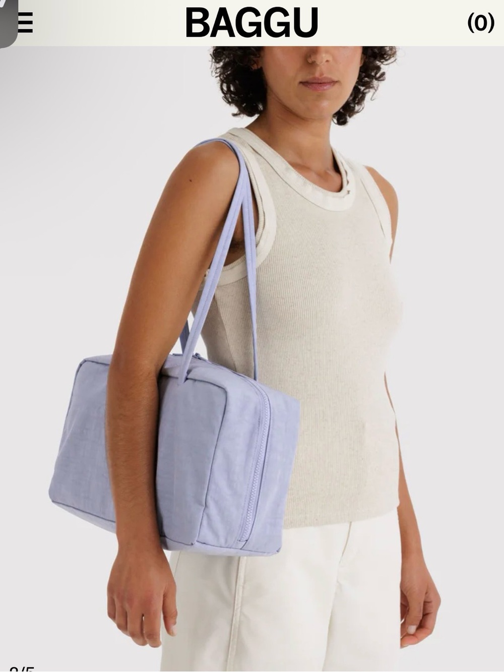 NEW Baggu Medium Nylon Bowler - Mist (sold out seasonal color)